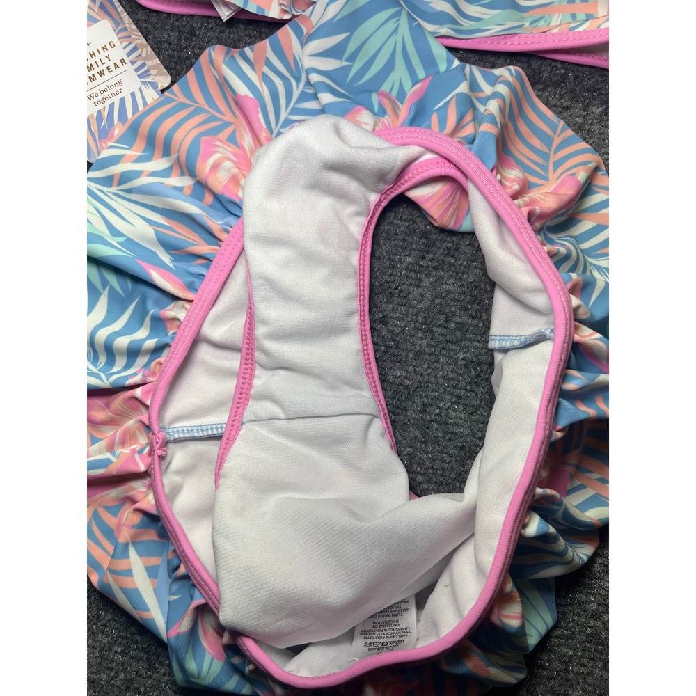 Tommy Bahama Girls Tropical Floral One Shoulder Ruffle Bikini Set Size 12 NEW - Picture 10 of 11